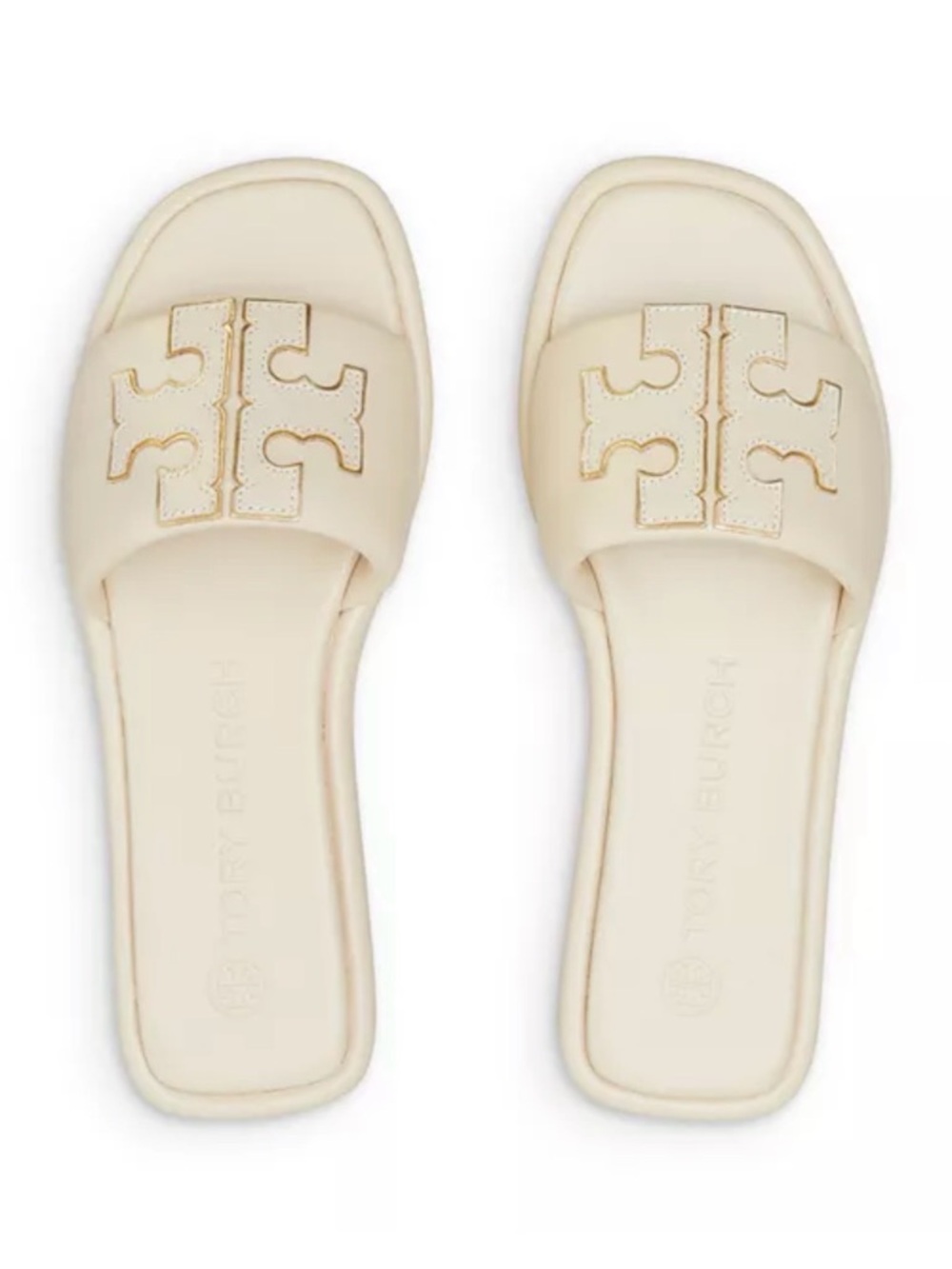 Tory Burch Doublet Sport Slide in Dulce De Leche/Gold - Nappa Leather - Picture 7 of 7